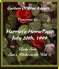Lady Sam's Garden of Bliss Award